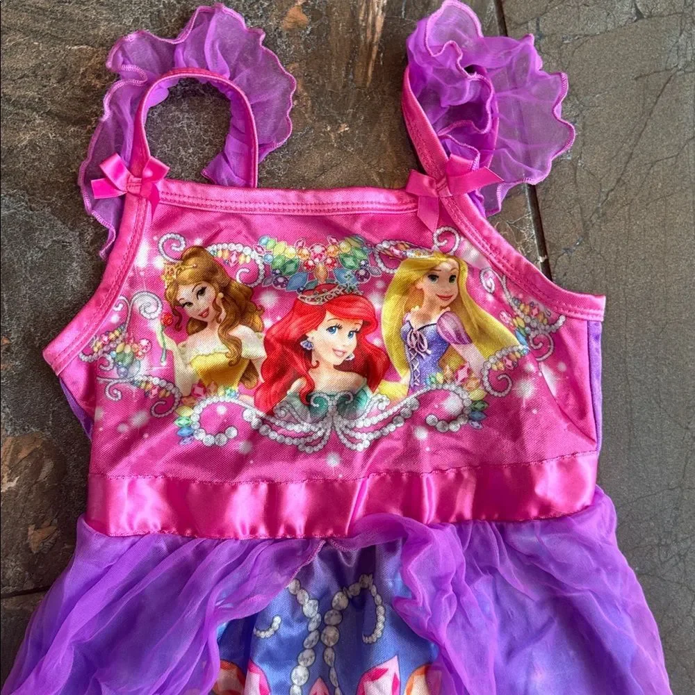 Disney Pink and Purple Girls nightgown Princess Graphics Size 3T
